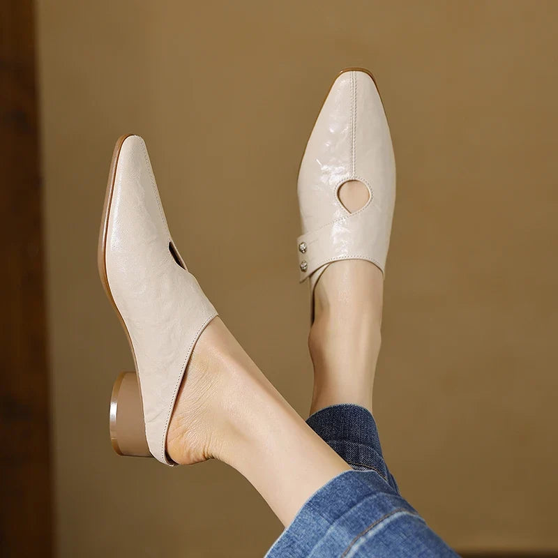 Olga | Echtes Leder Mules