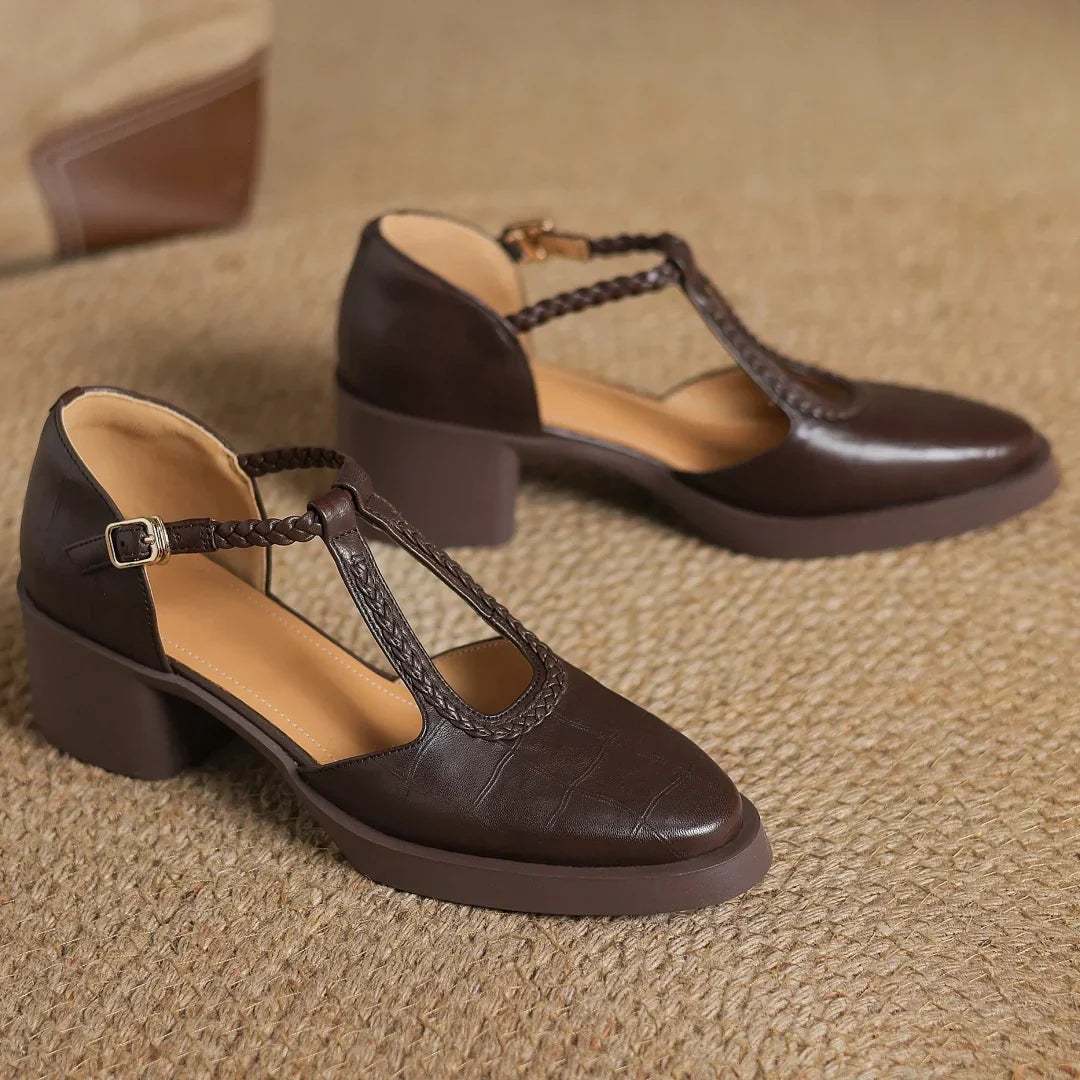 Chiara | Elegante T-Strap Mid-Heel Schuhe