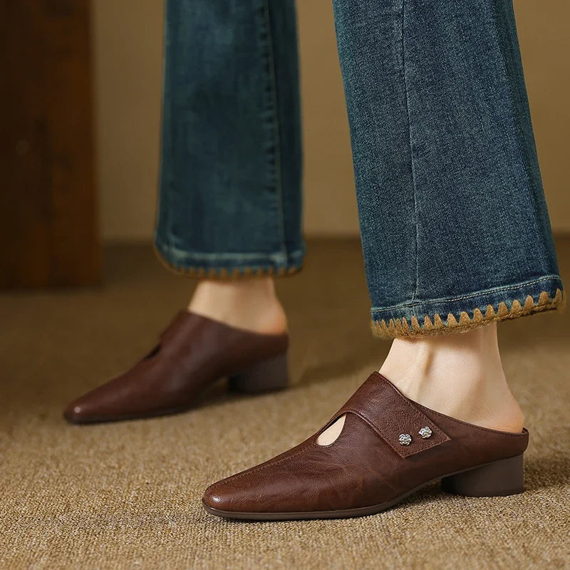 Olga | Echtes Leder Mules