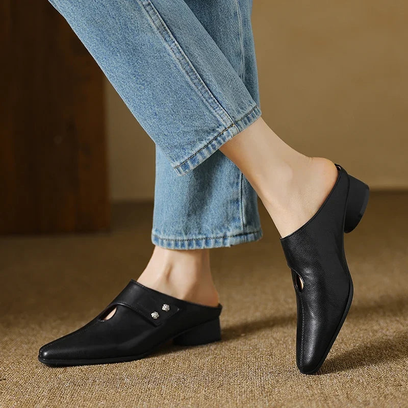 Olga | Echtes Leder Mules