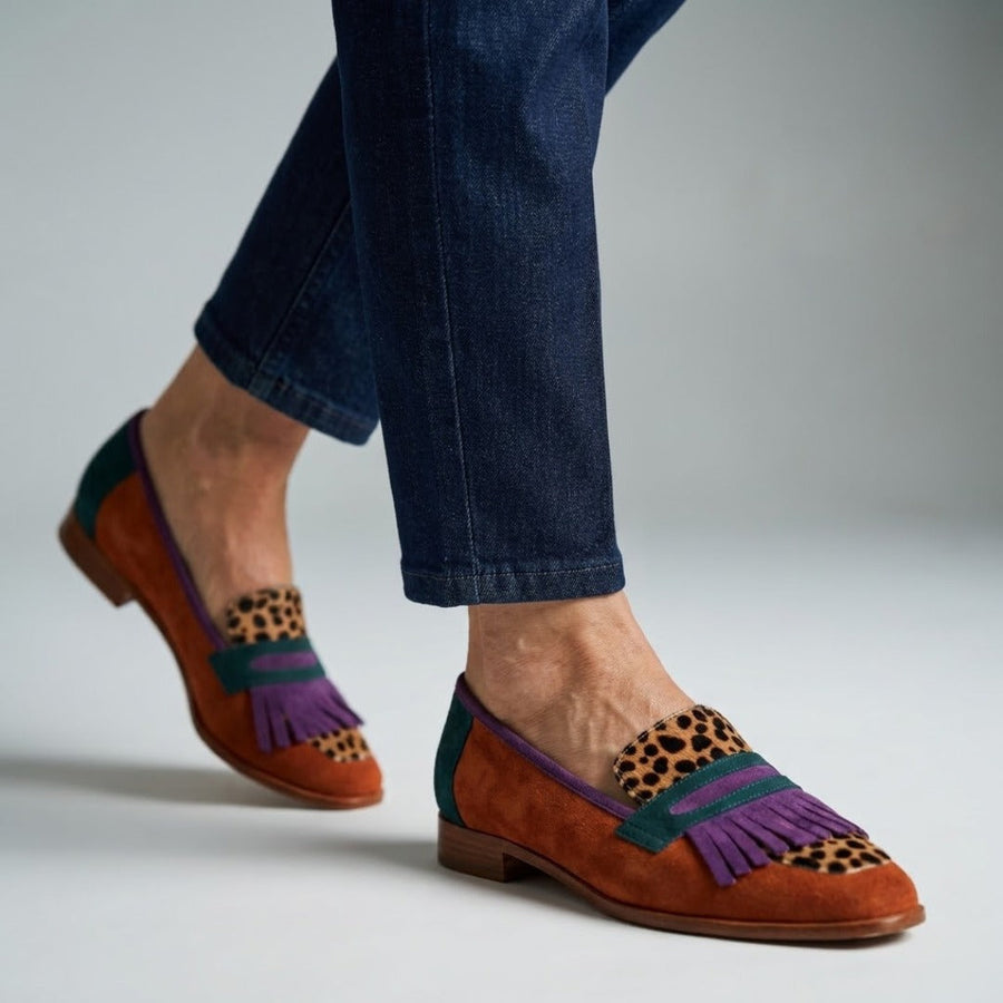 Naomi | Fransen-Loafers mit quadratischer Zehenform