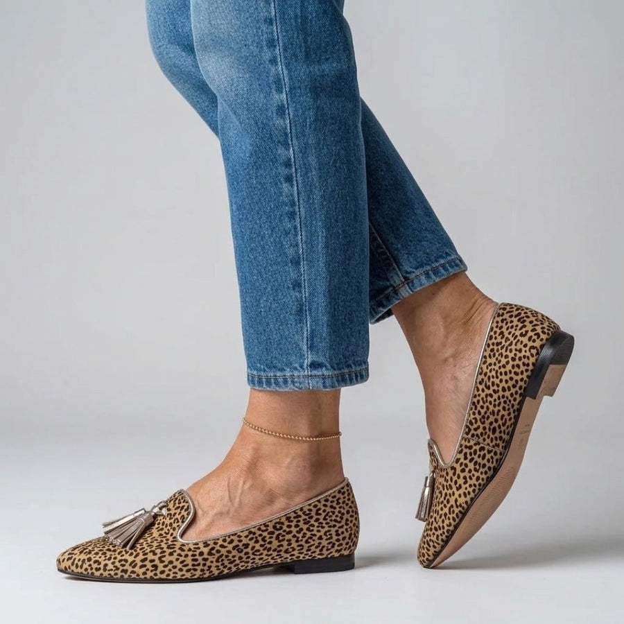 Dianna | Loafers mit Quasten und Tierdruck