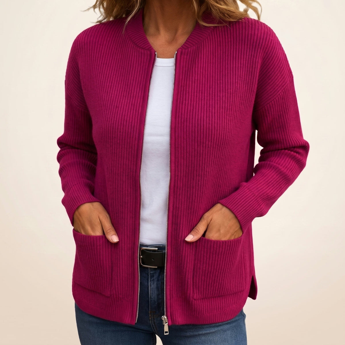 Annika | Gemütlicher Cardigan mit tiefen Taschen