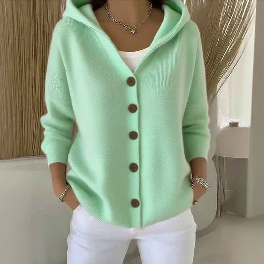 Merel | Strickjacke mit Kapuze und Knöpfen