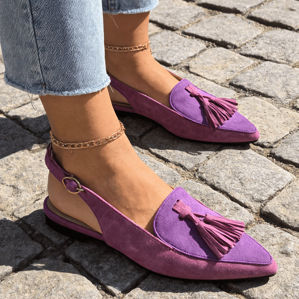 Marissa | Slingback-Mules mit Quasten