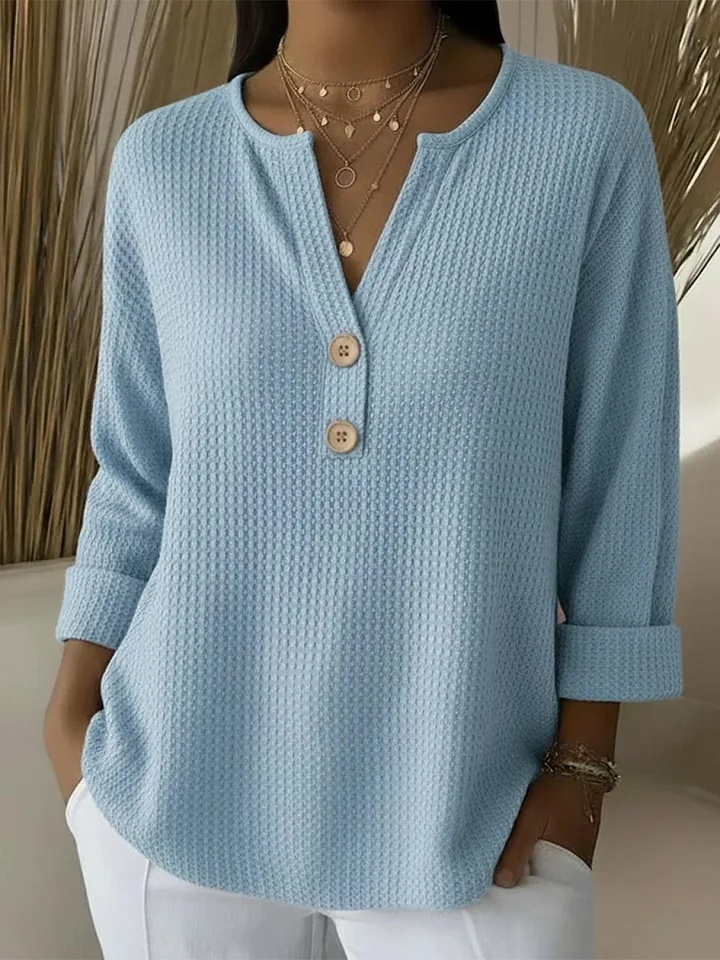 Aaltje | Top mit Henley-Knöpfen