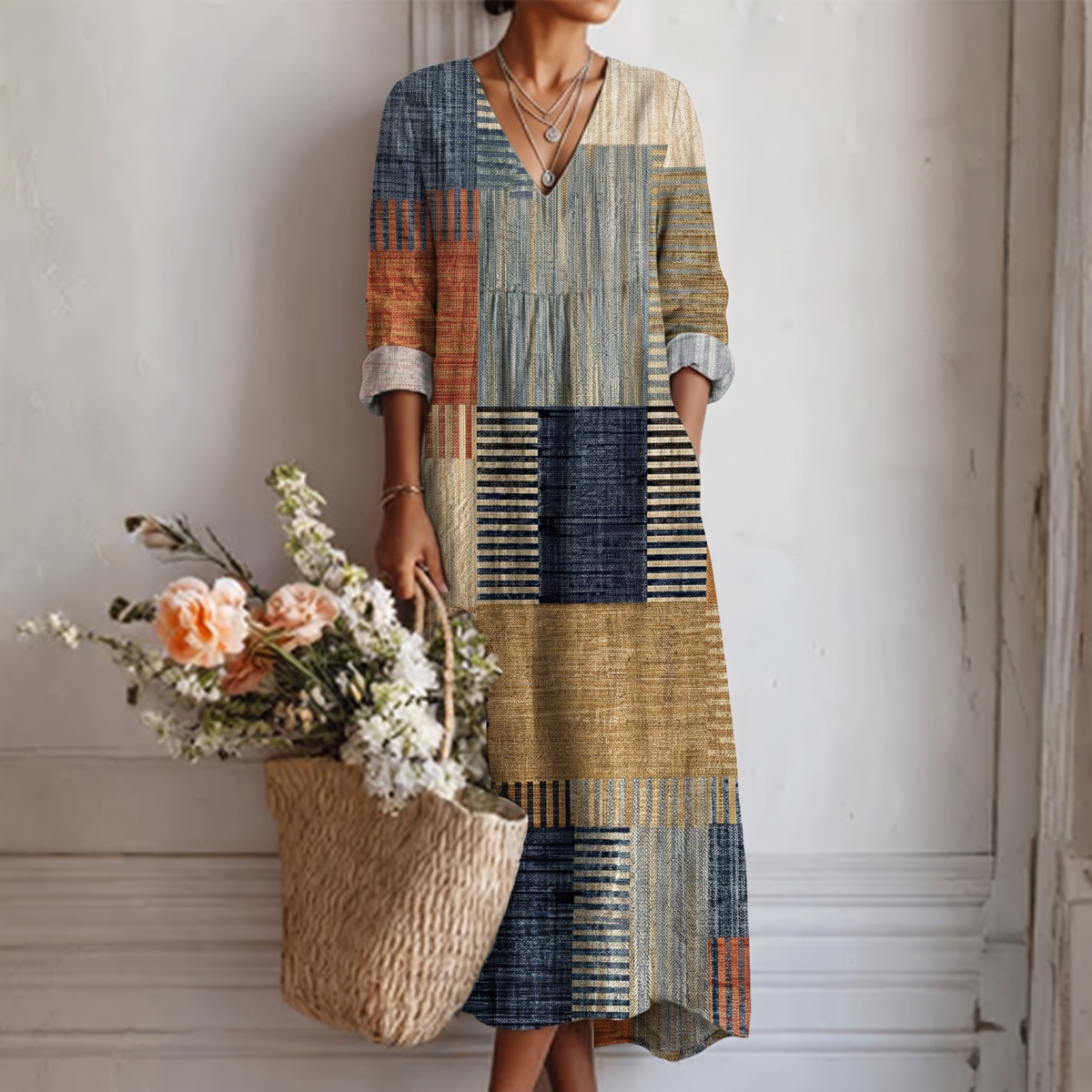 Ana™ | Abstrakt Bedrucktes Kleid