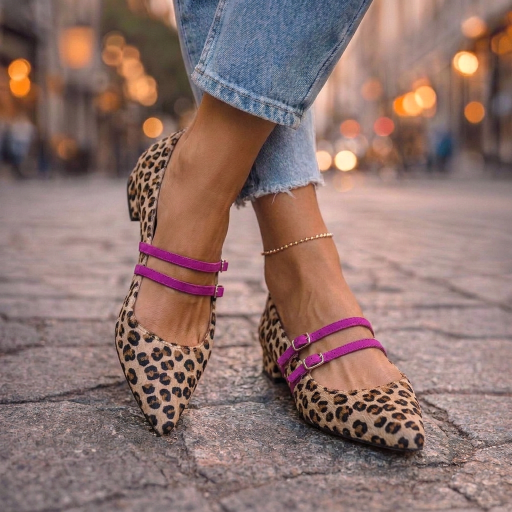 Celesta | Spitzenschuhe mit doppelten Schnallen