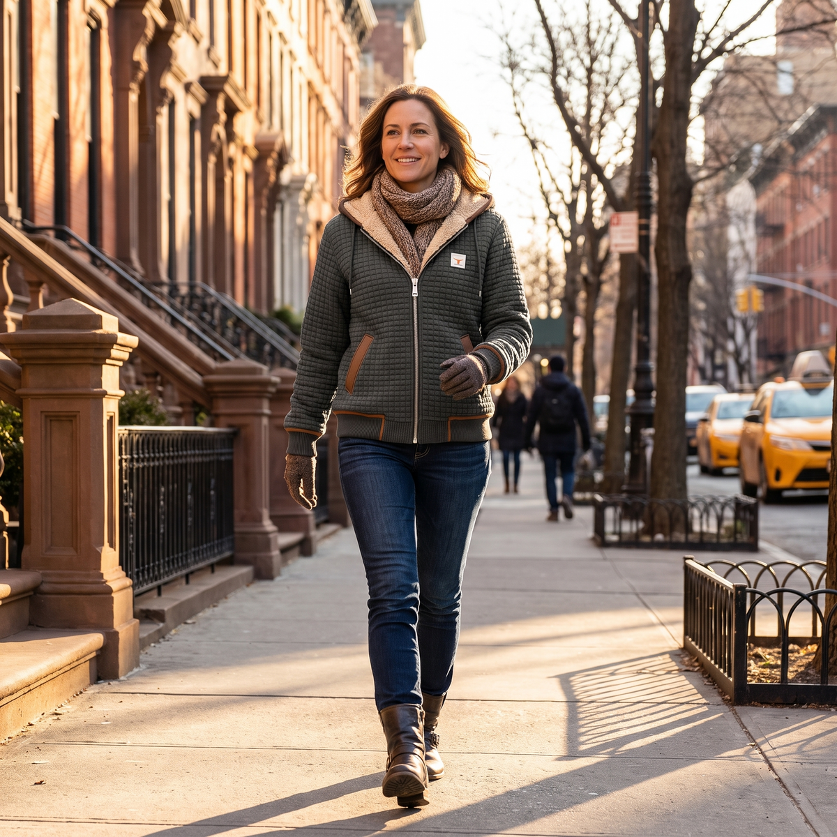 Penelope™ Kapuzenjacke aus gesteppter Fleece