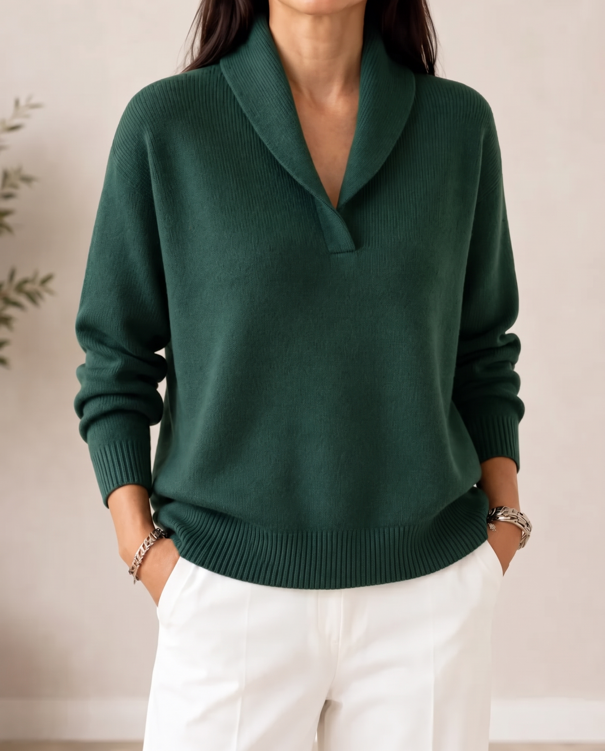 Antonine | Weicher Pullover mit V-Ausschnitt