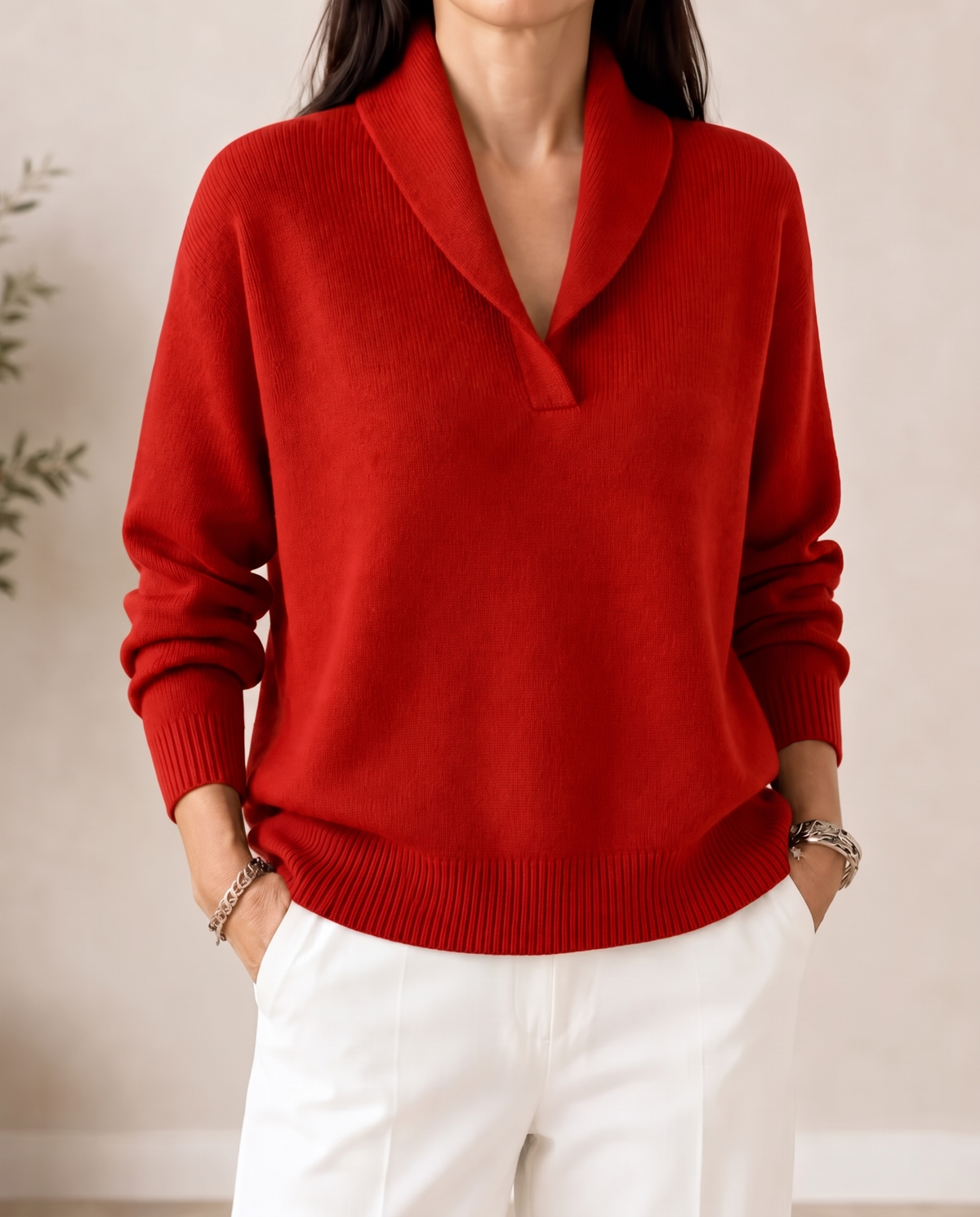 Antonine | Weicher Pullover mit V-Ausschnitt
