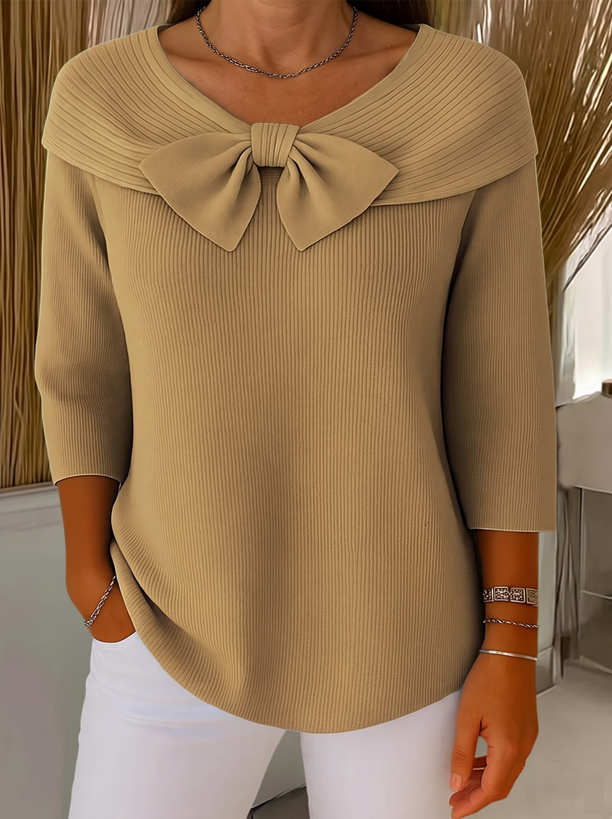 Tivella | Schleifenkragen Pullover