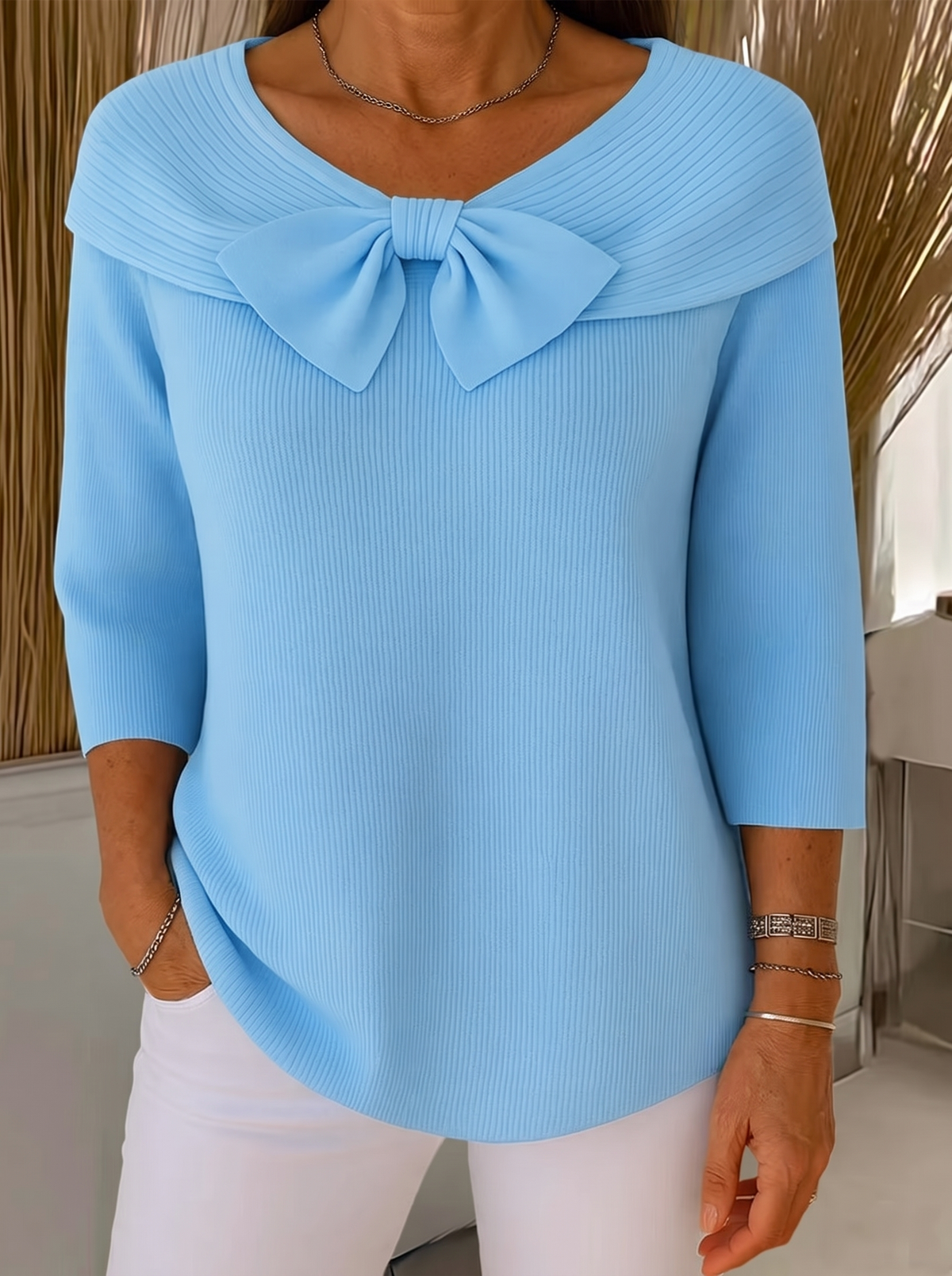 Tivella | Schleifenkragen Pullover