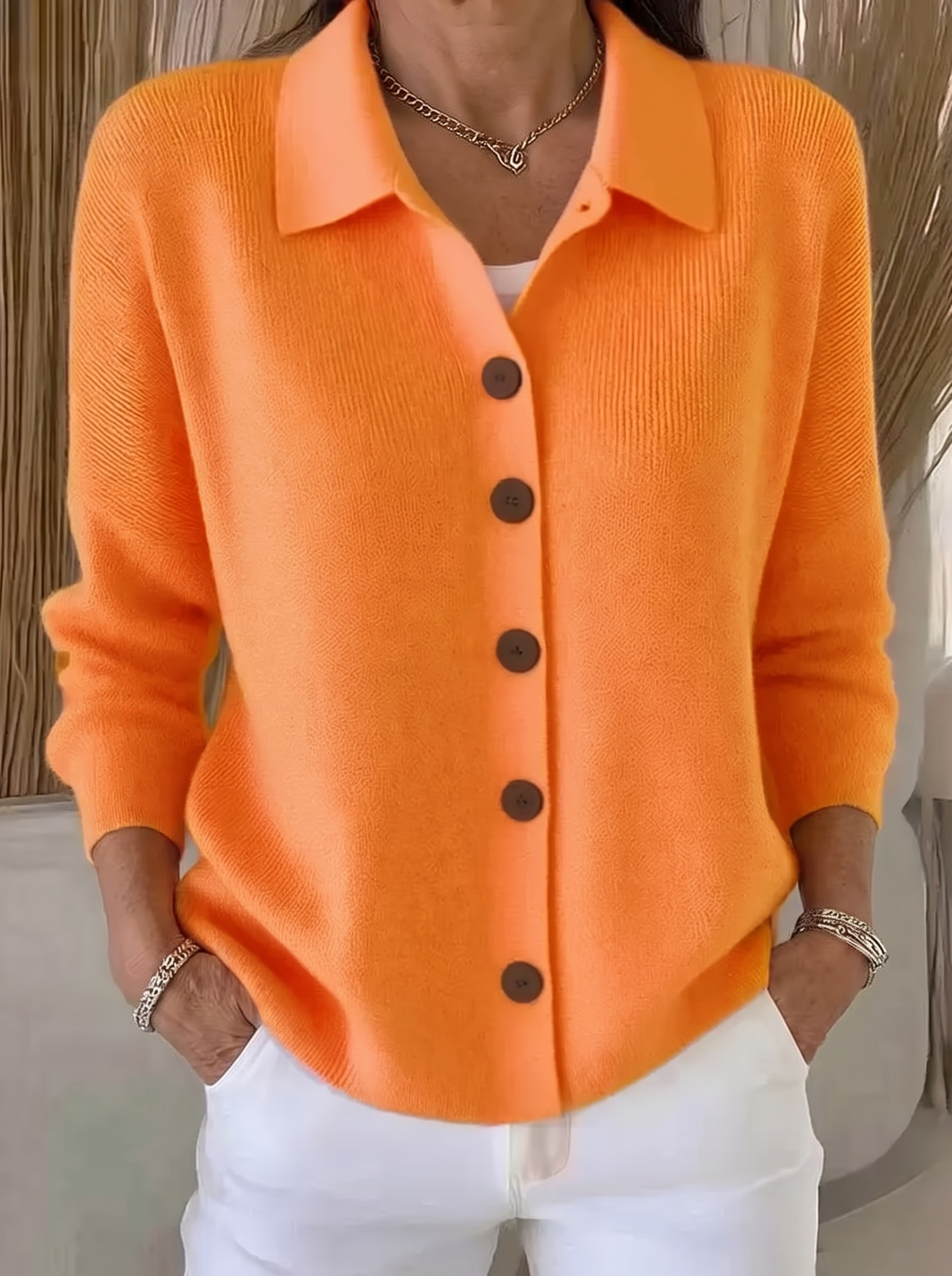 Joselle | Weicher Kragen-Cardigan