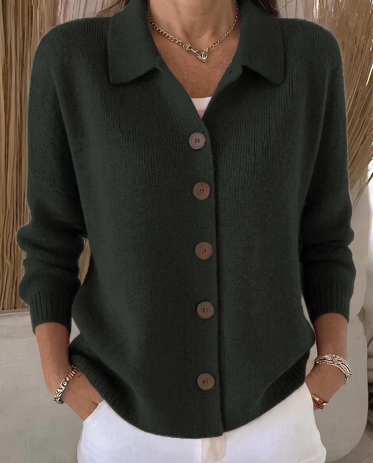 Joselle | Weicher Kragen-Cardigan