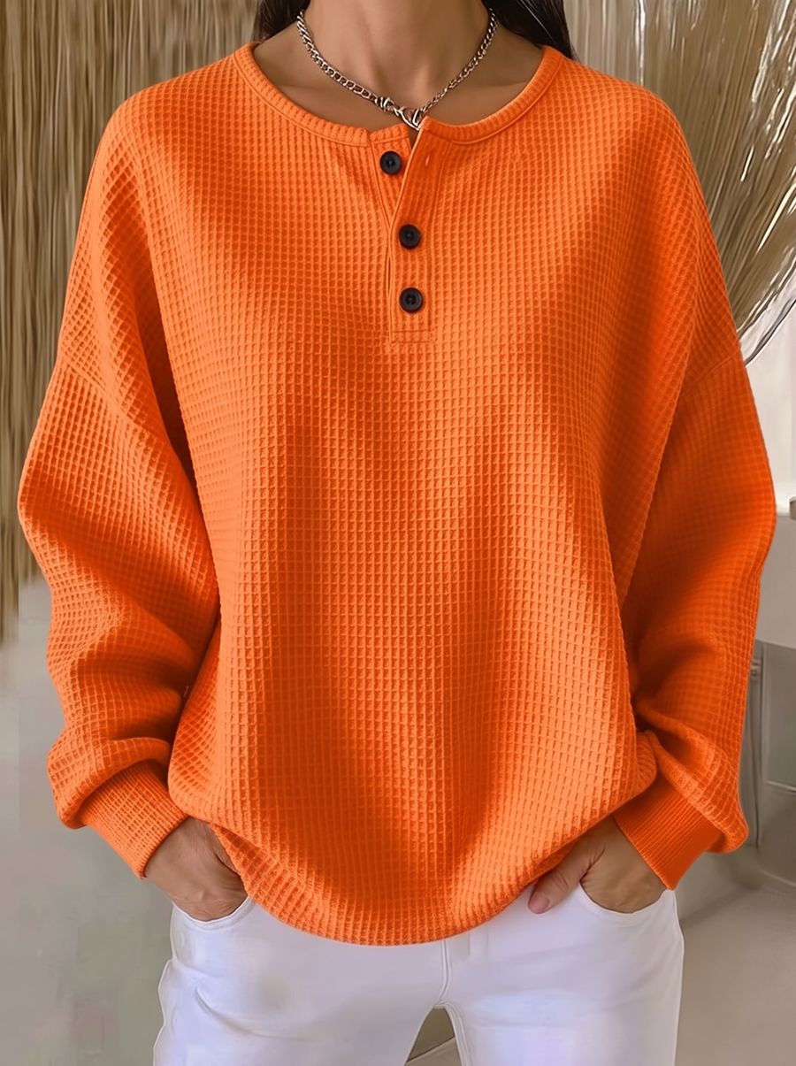 Mirabel | Rundhals Waffelpullover