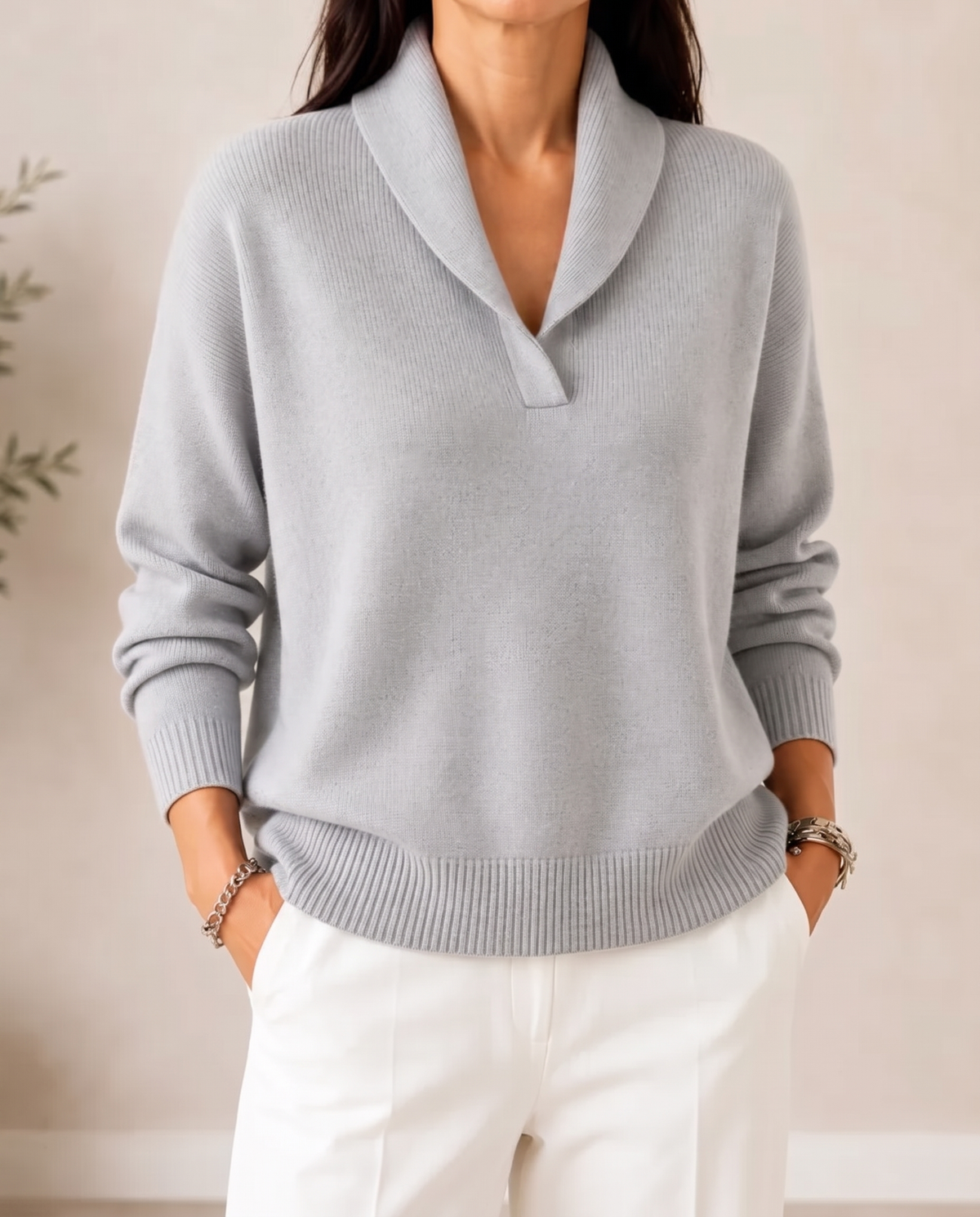 Antonine | Weicher Pullover mit V-Ausschnitt