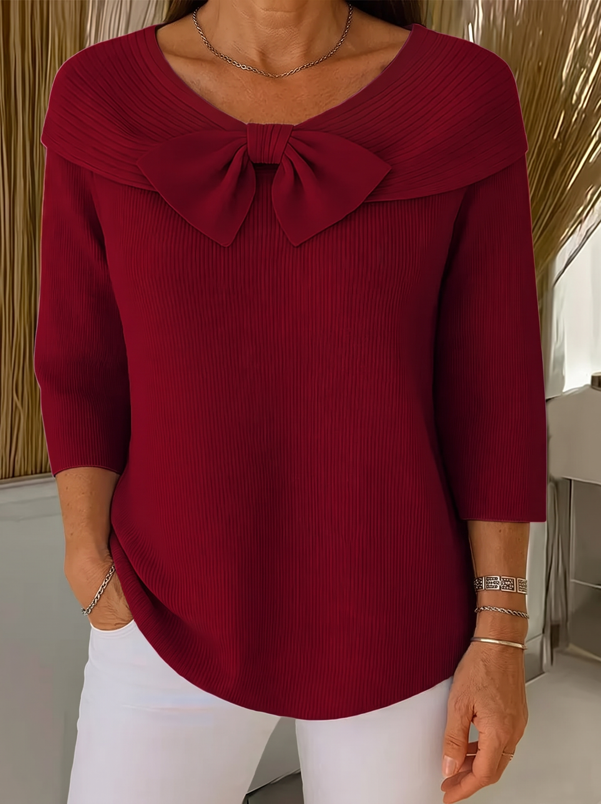 Tivella | Schleifenkragen Pullover