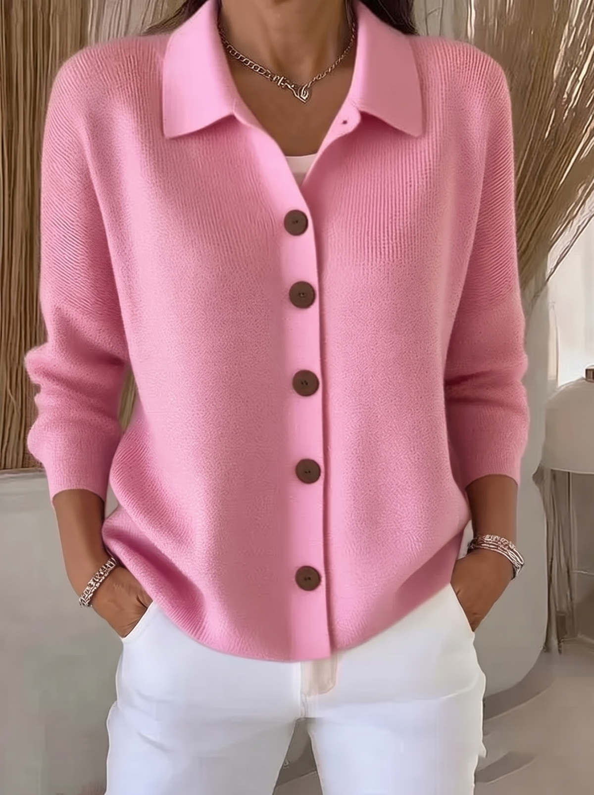 Joselle | Weicher Kragen-Cardigan