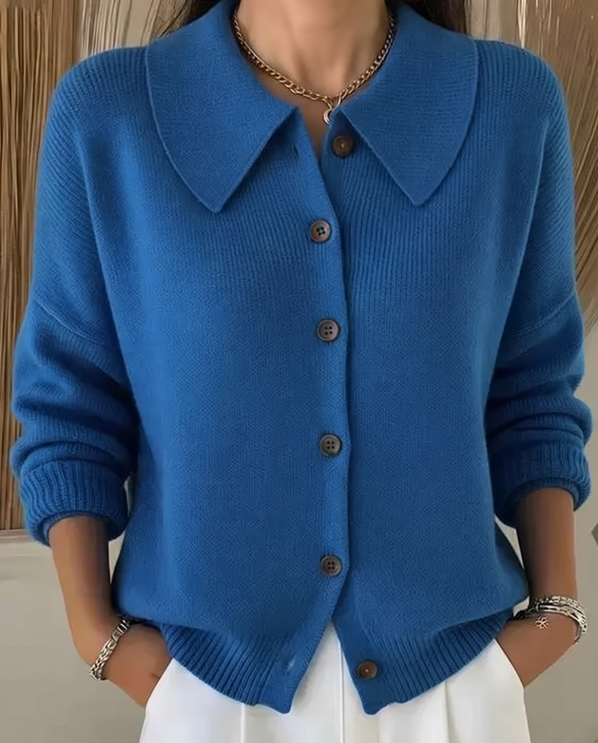 Adaline | Gemütlicher Shirtkragen-Cardigan