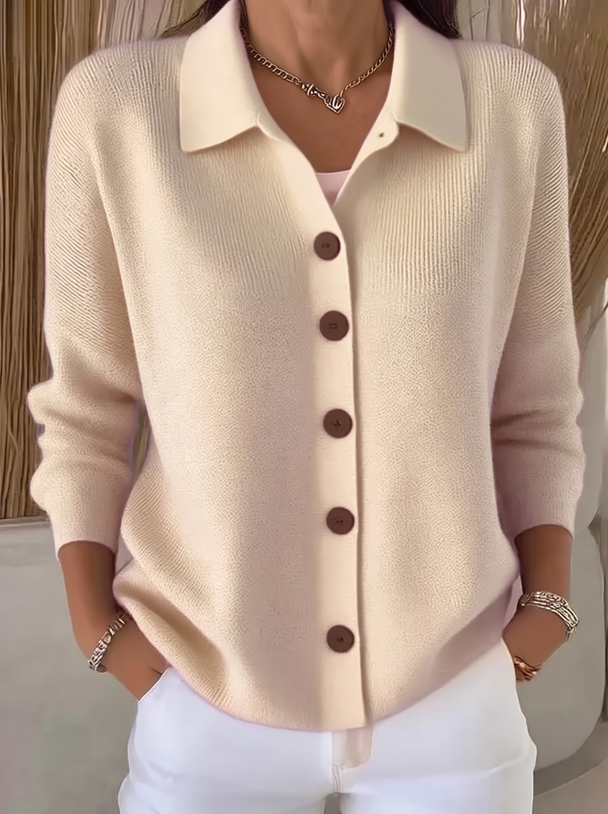 Joselle | Weicher Kragen-Cardigan