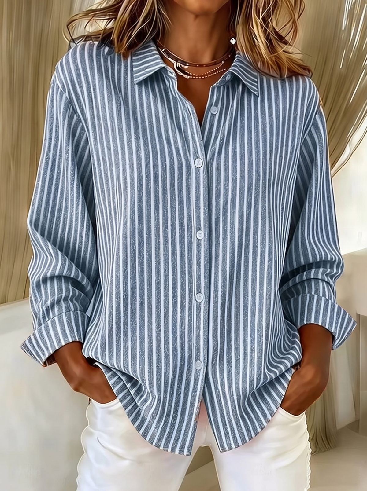 Jolene | Entspannte gestreifte Bluse