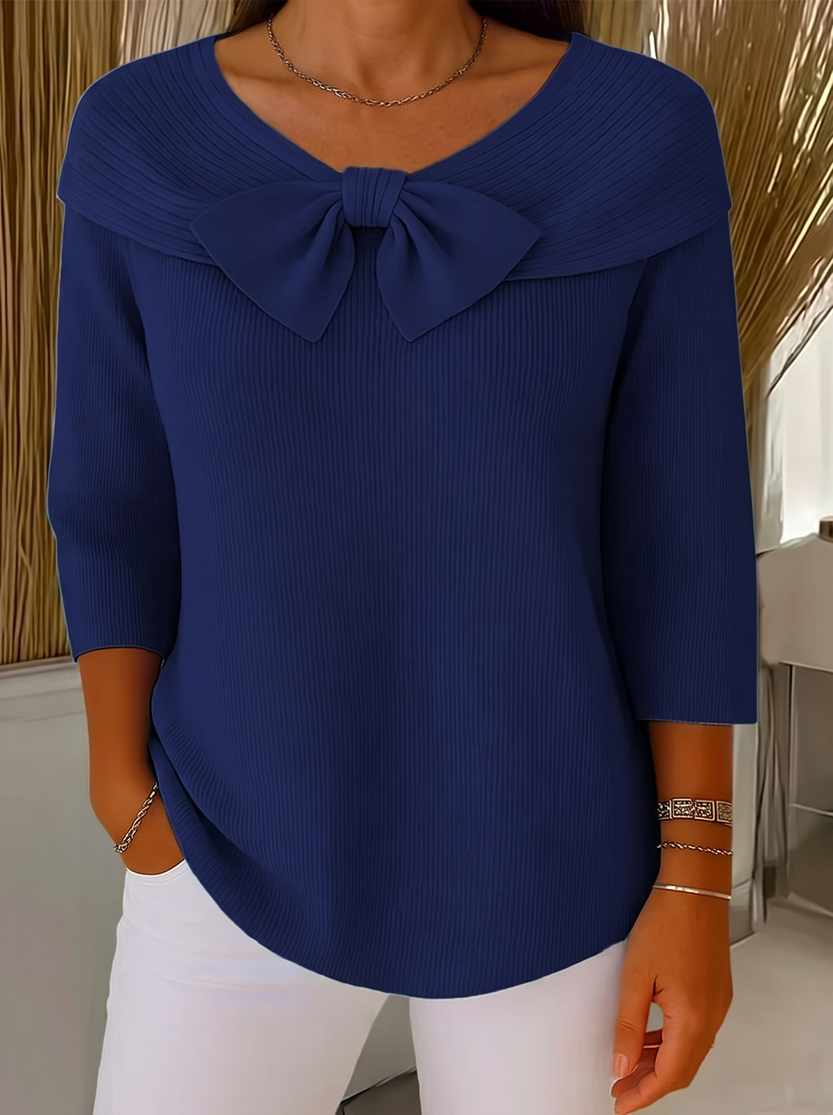 Tivella | Schleifenkragen Pullover