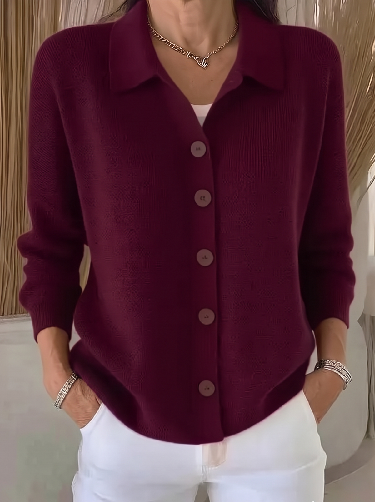 Joselle | Weicher Kragen-Cardigan