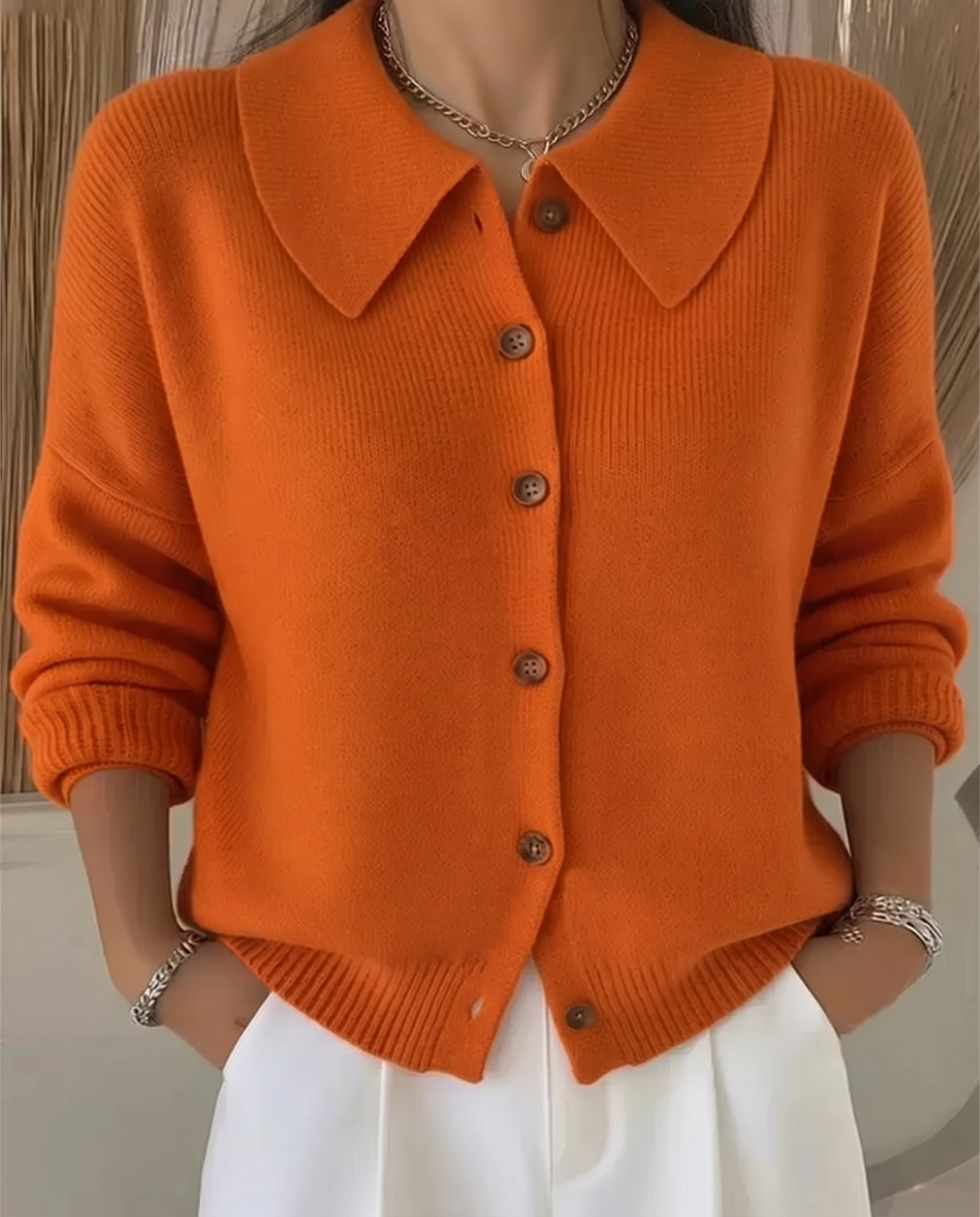 Adaline | Gemütlicher Shirtkragen-Cardigan