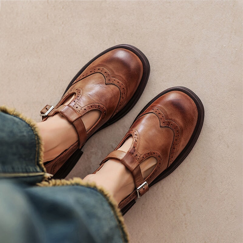 Verda | Vegane Leder Mary Jane Ballerinas