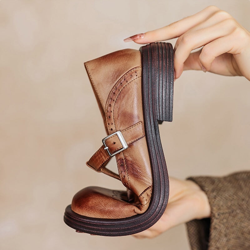 Verda | Vegane Leder Mary Jane Ballerinas