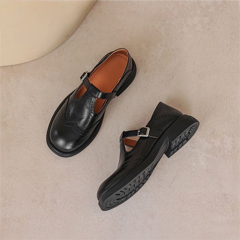 Verda | Vegane Leder Mary Jane Ballerinas