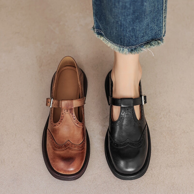 Verda | Vegane Leder Mary Jane Ballerinas