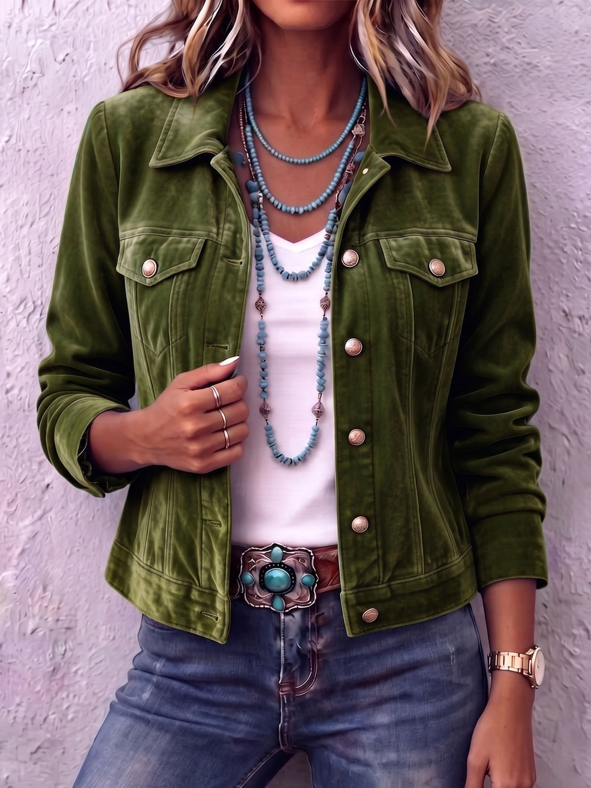 Dianne | Boho Vintage-inspirierte Samtjacke