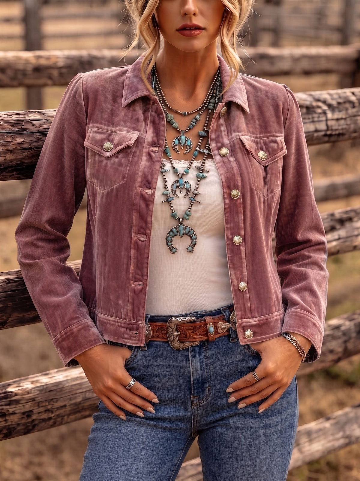 Dianne | Boho Vintage-inspirierte Samtjacke