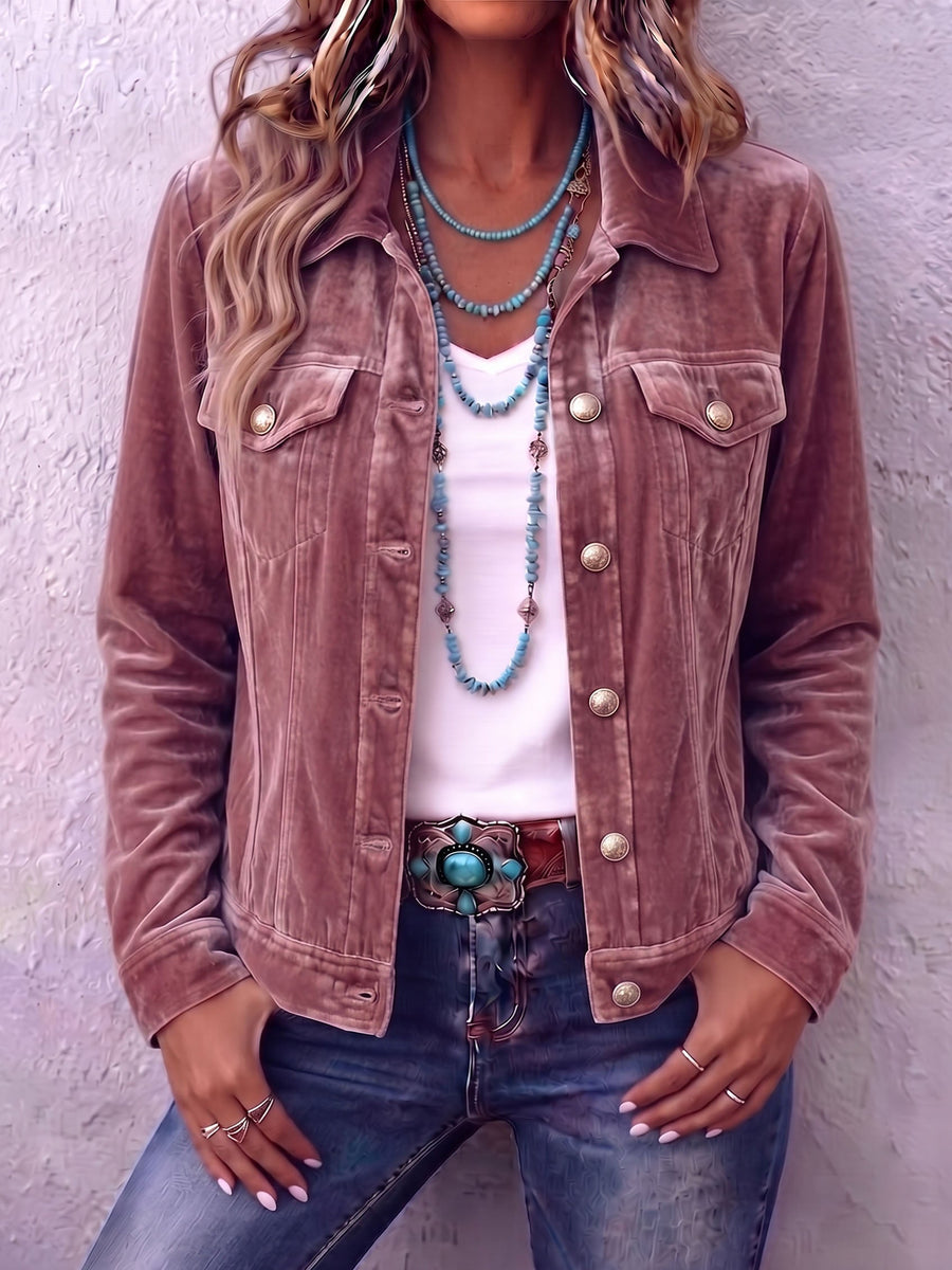 Dianne | Boho Vintage-inspirierte Samtjacke