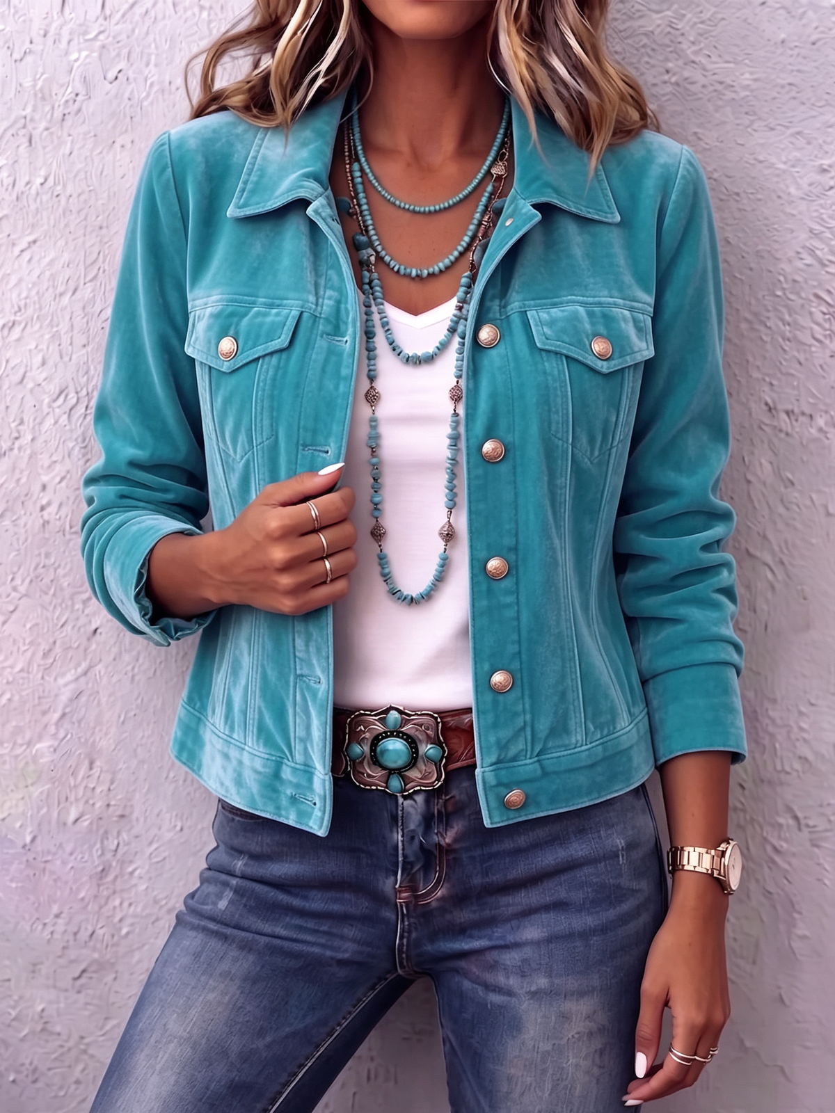 Dianne | Boho Vintage-inspirierte Samtjacke