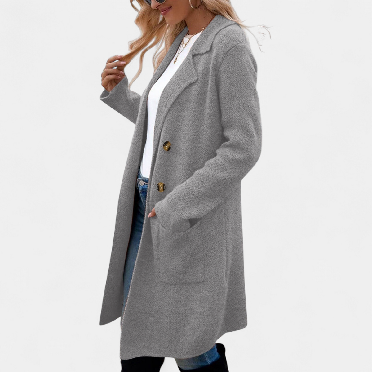 ZAHEKA | Lässiger Midikleid mit langen Ärmeln
