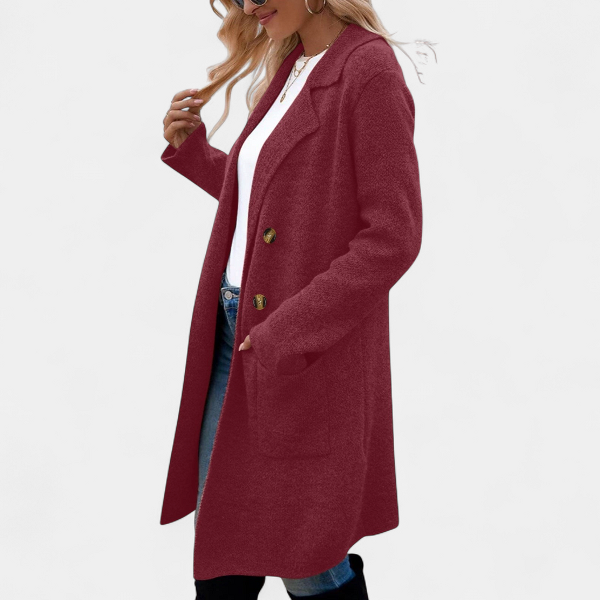 ZAHEKA | Lässiger Midikleid mit langen Ärmeln