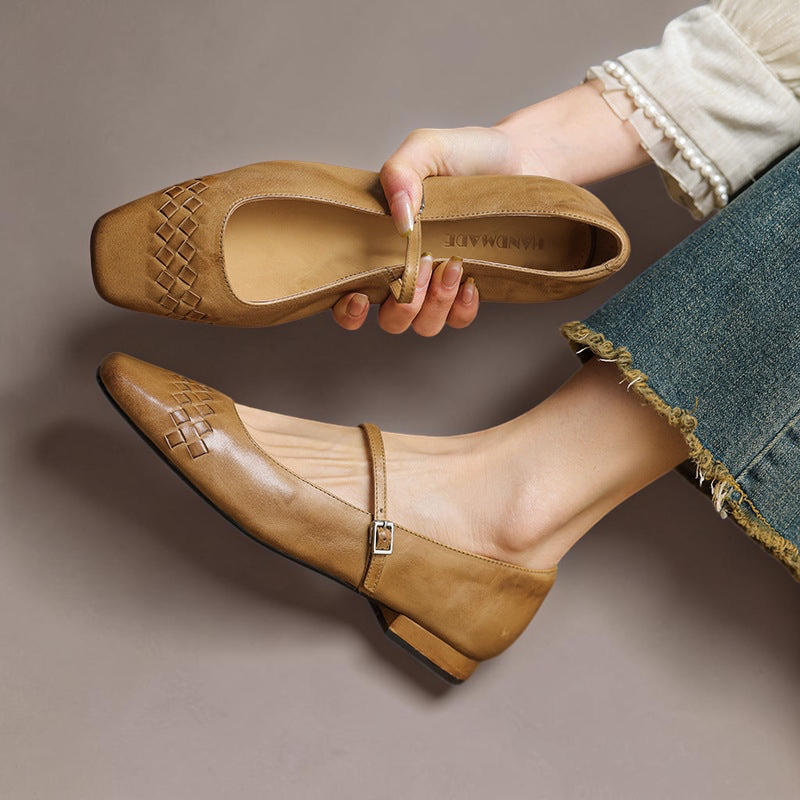 Verity | Mary Jane Ballerina mit quadratischer Zehenform