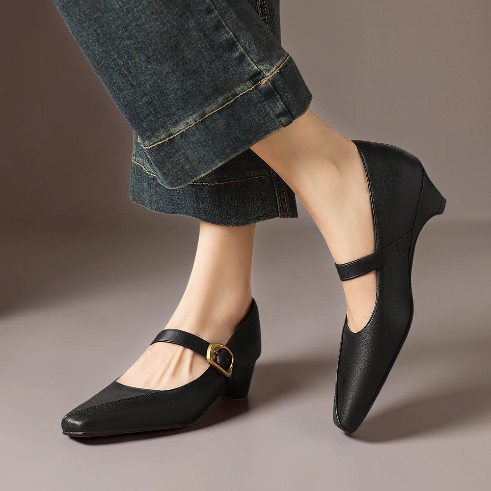 Zorae | Paneelierte Mary Jane Absatzschuhe