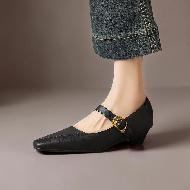 Zorae | Paneelierte Mary Jane Absatzschuhe