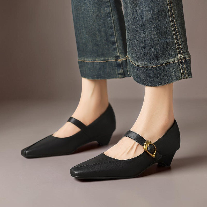 Zorae | Paneelierte Mary Jane Absatzschuhe