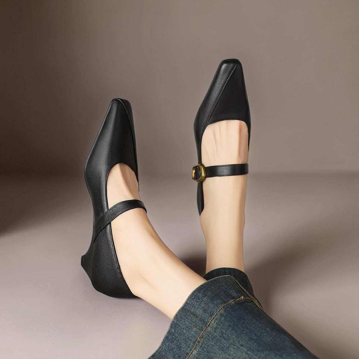 Zorae | Paneelierte Mary Jane Absatzschuhe