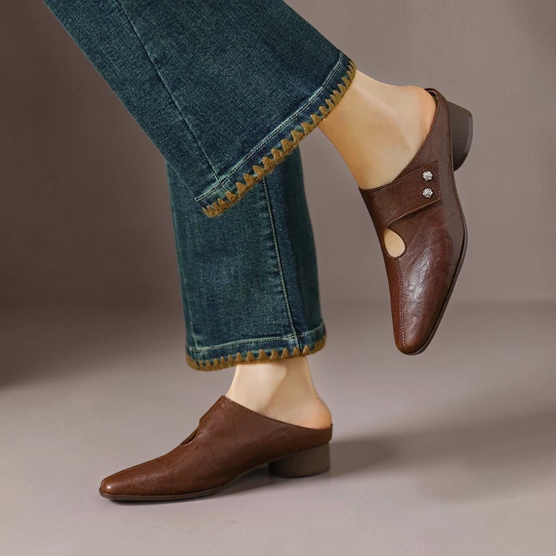 Olga | Echtes Leder Mules