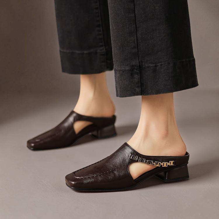 Vyla | Echtes Leder Mules