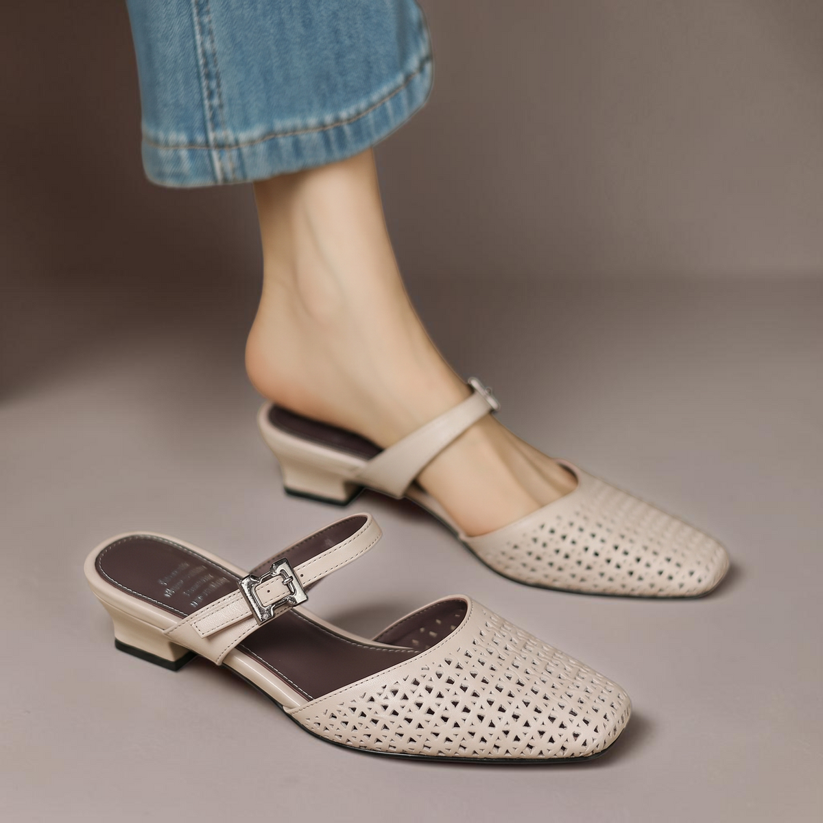 Nilda | Echtes Leder Mules