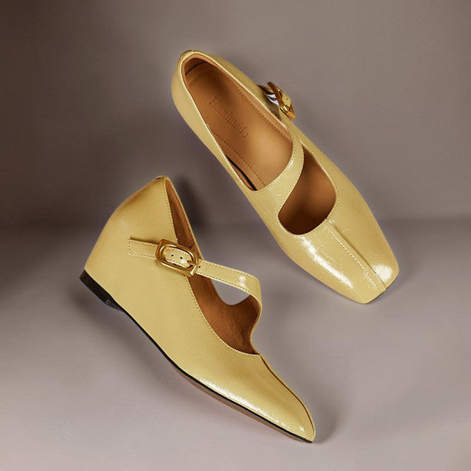 Viora | Echtes Leder Mary Jane Absätze