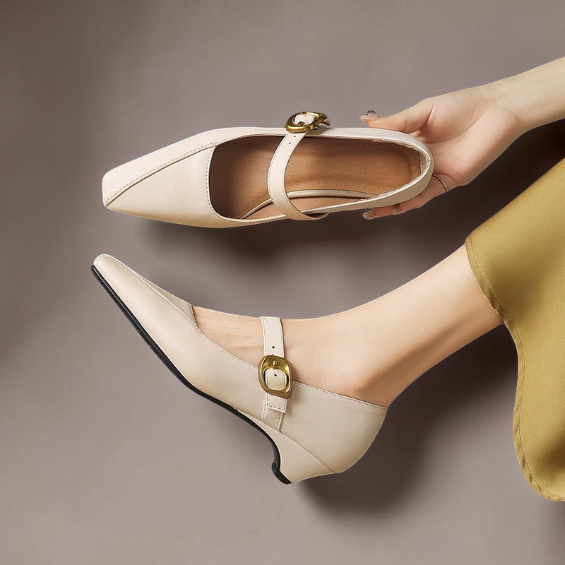 Zorae | Paneelierte Mary Jane Absatzschuhe