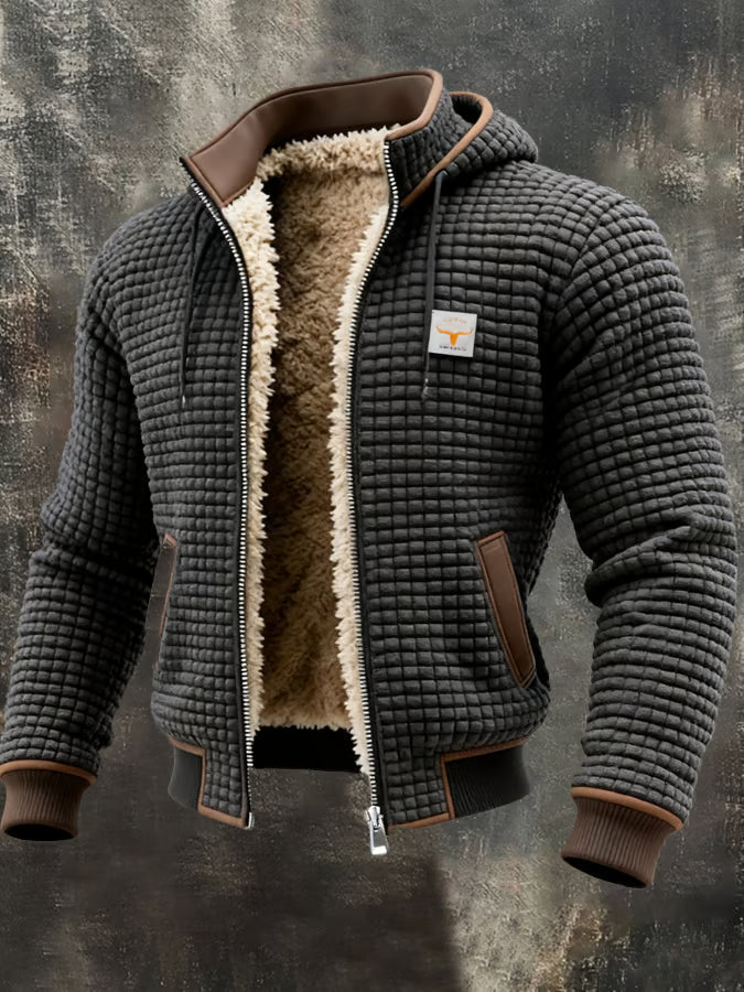 Anton | Retrojacke mit Kapuze und Reissverschluss